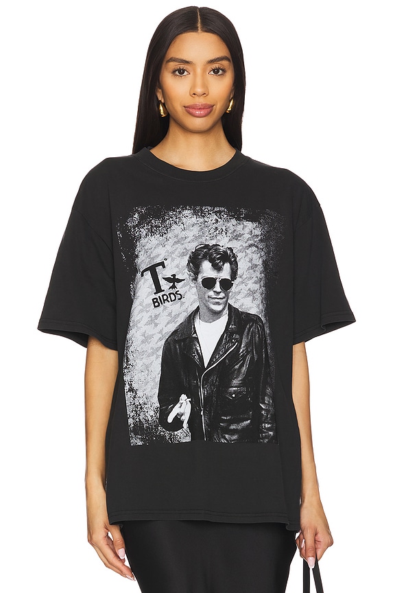 view 1 of 4 Grease T-birds Boxy Tee in Black Pigment