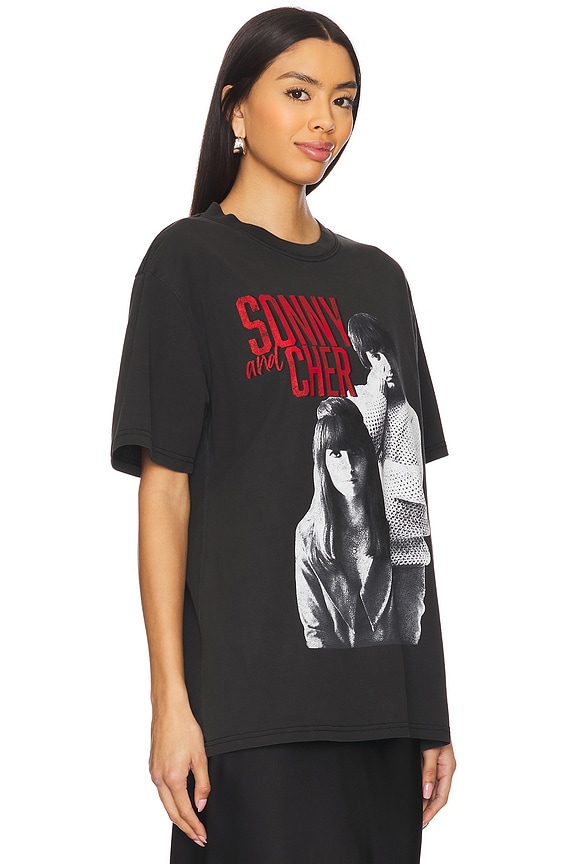 view 2 of 4 Sonny & Cher Portrait Boxy Tee in Black Pigment