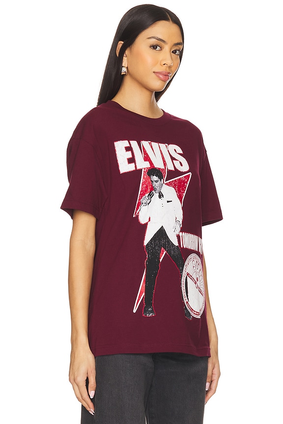 view 2 of 4 Elvis Tomorrow Night Boxy Tee in Maroon