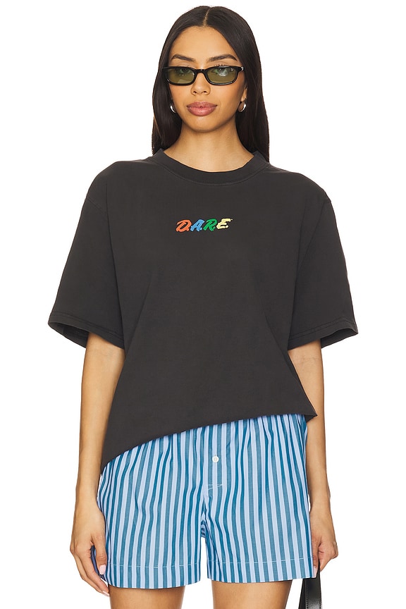 view 2 of 4 D.A.R.E. Globe Boxy Tee in Black Pigment