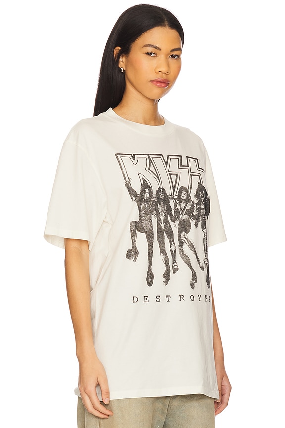 view 2 of 4 KISS Destroyer Boxy Tee in Cream Pigment