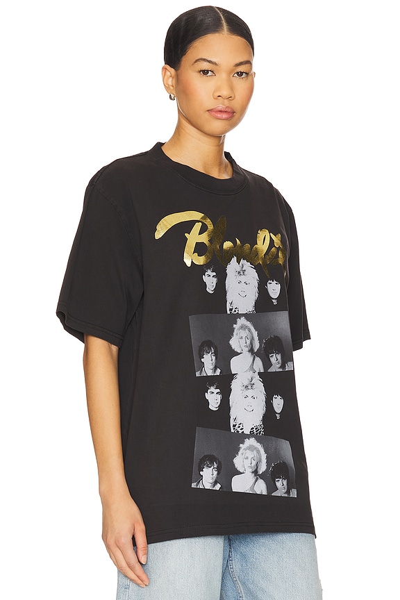 view 2 of 4 Blondie Gold Boxy Tee in Black Pigment