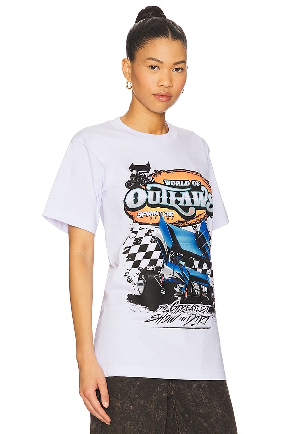 view 2 of 4 WORLD OF OUTLAWS SPRING CAR SERIES ボクシーTシャツ in White