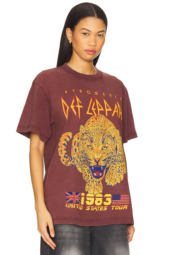 view 2 of 4 CAMISETA DEF LEPPARD PYROMANIA in Burgundy