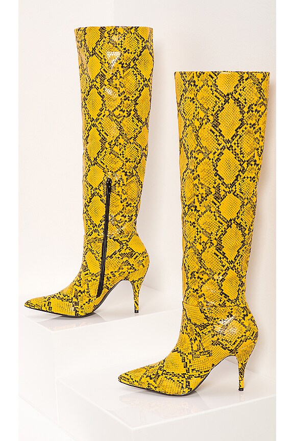 view 2 of 2 Nicole Boot in Mustard Snake