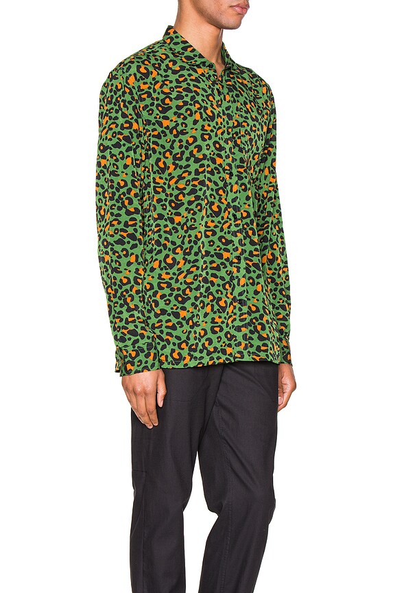 view 2 of 5 РУБАШКА С ЗАСТЁЖКОЙ НА ПУГОВИЦАХ CHEETY in Green