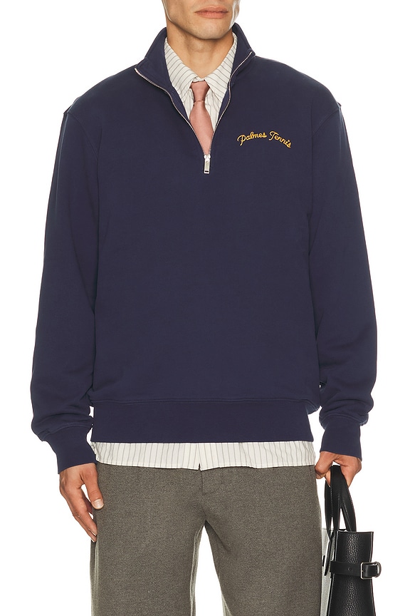 view 2 of 5 Western Quarter-Zip Sweatshirt in Navy