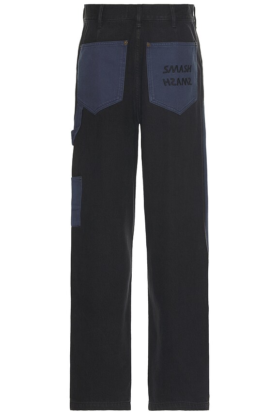 view 2 of 6 БРЮКИ SMASH DOUBLE in Black Denim