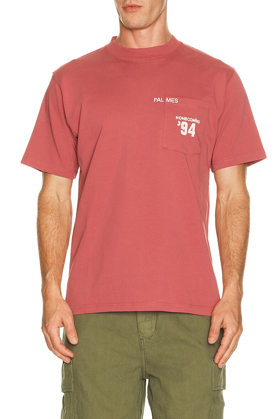 view 2 of 4 Forever Pocket Tee Shirt in Red