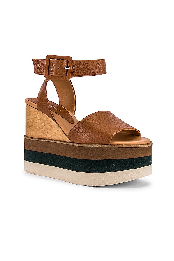 view 2 of 5 Demi Napas Wedge in Cuir