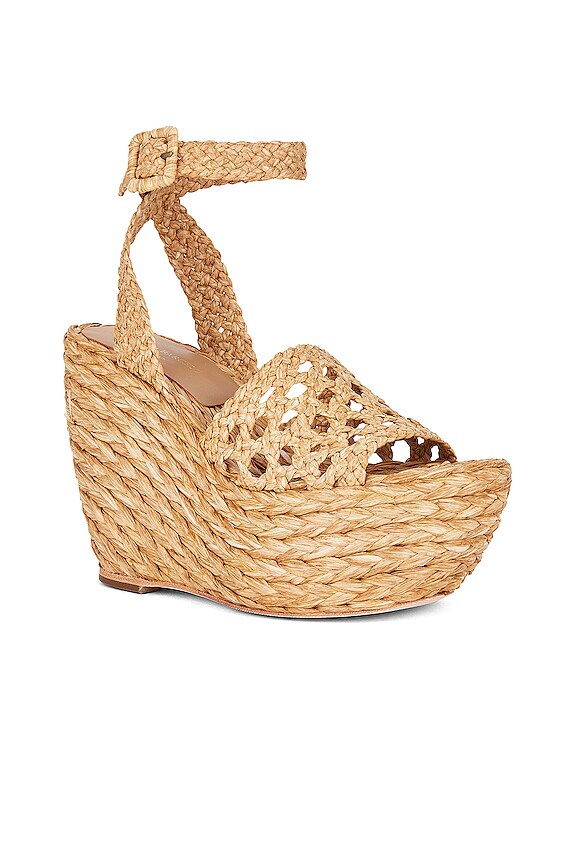 view 2 of 5 SANDALIA DE CUÑA PAGE in Raffia Natural