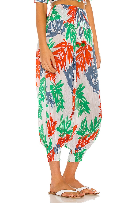 view 2 of 4 Carcans Pant in White Tropical Leaf Print