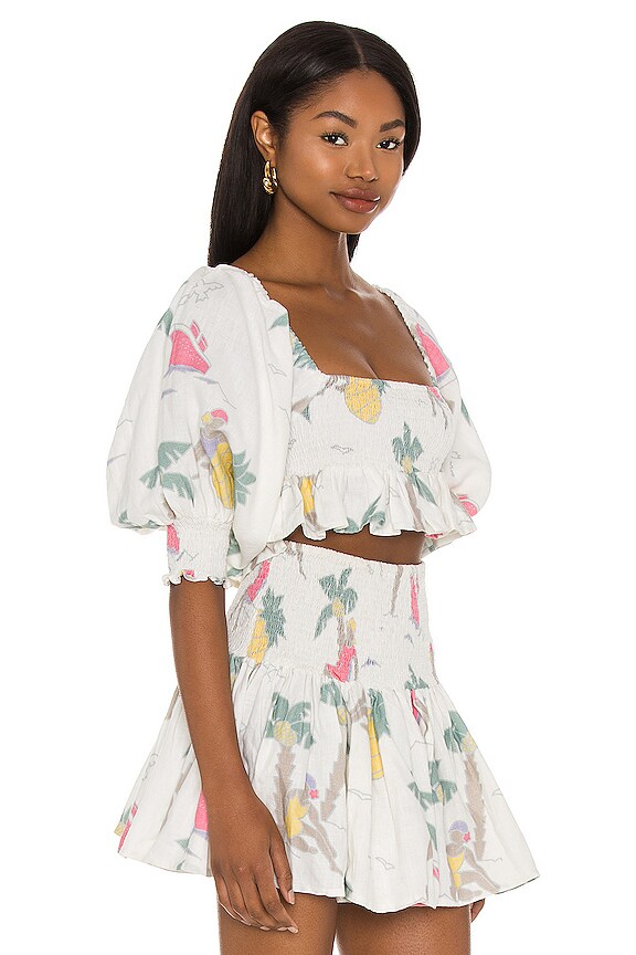 view 2 of 4 УКОРОЧЕННЫЙ ТОП LA TRAYUESE in Palm Trees