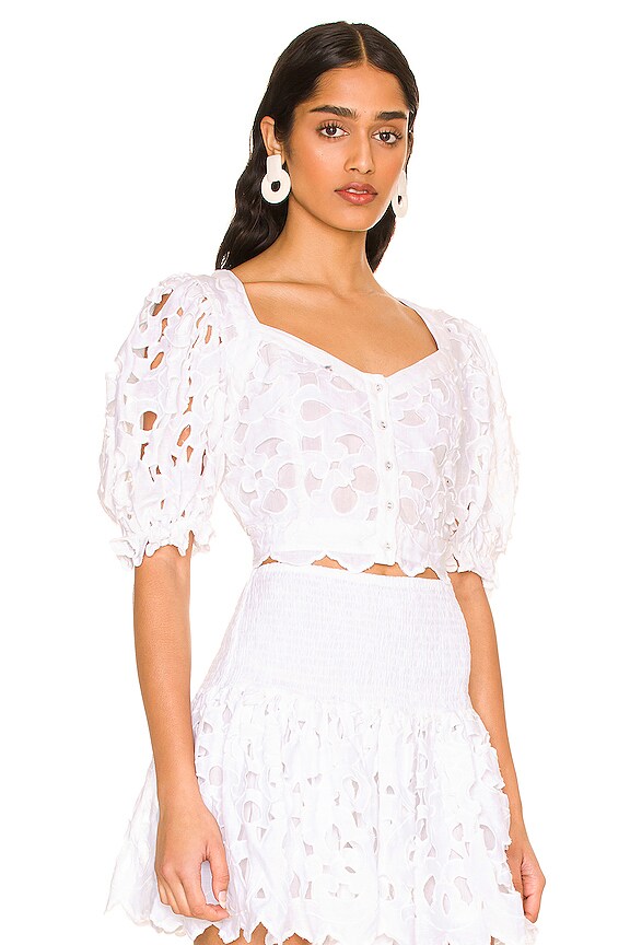 view 2 of 4 La Cherie Top in White