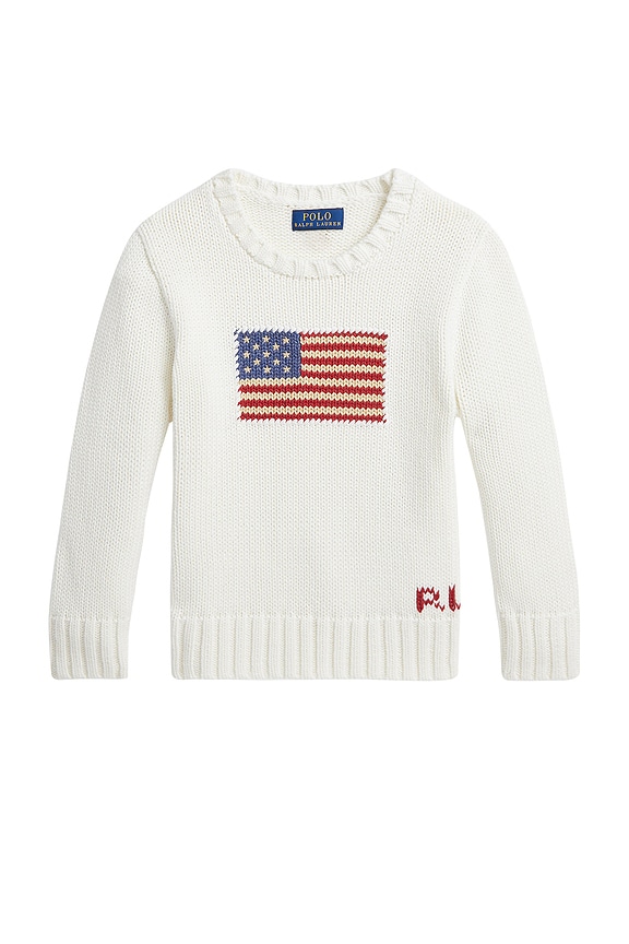 view 1 of 5 PULL RAS DE COU EN COTON FLAG in Nevis