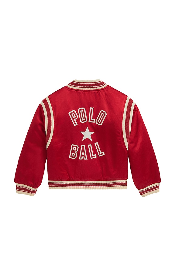 view 2 of 2 Kids Polo Ball Bomber Jacket in Ralph Red