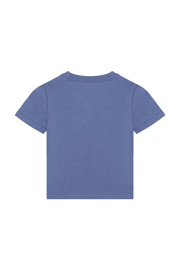view 2 of 2 Kids Short Sleeve Cotton Jersey Pocket T-shirt in Blue Heaven