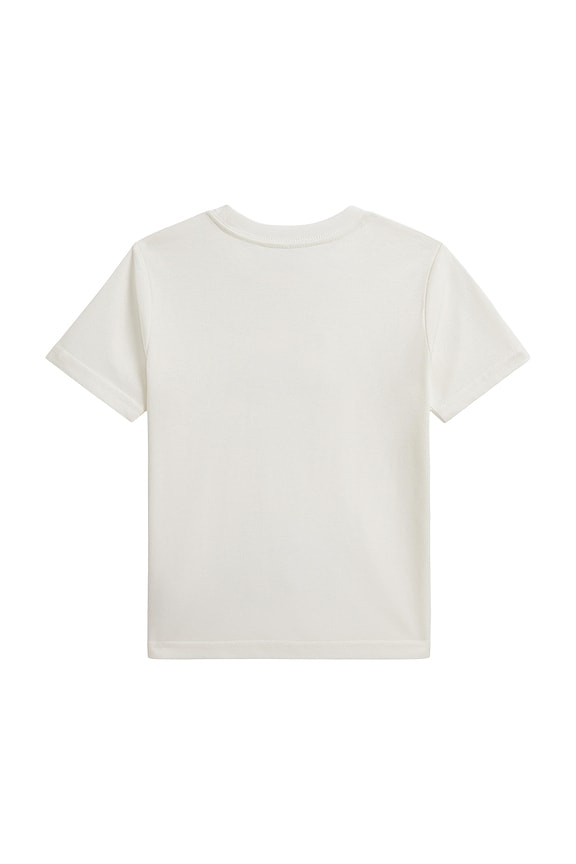 view 2 of 2 Kids Short Sleeve Jersey Knit Polo Rl Graphic T-shirt in Deckwash White