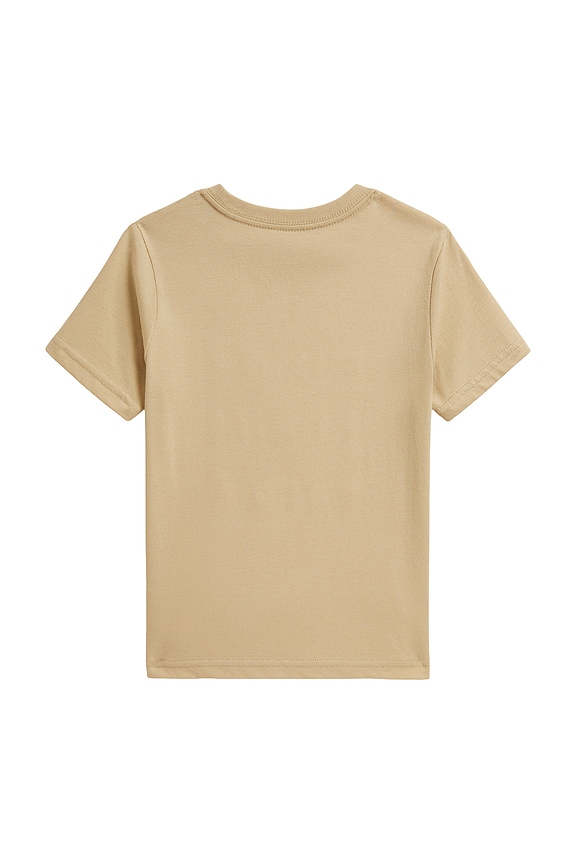 view 2 of 2 Kids Short Sleeve Jersey Knit Boat Graphic T-shirt in Tallow Cream