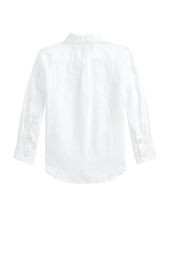view 2 of 2 Kids Long-Sleeve Sport Shirt in White
