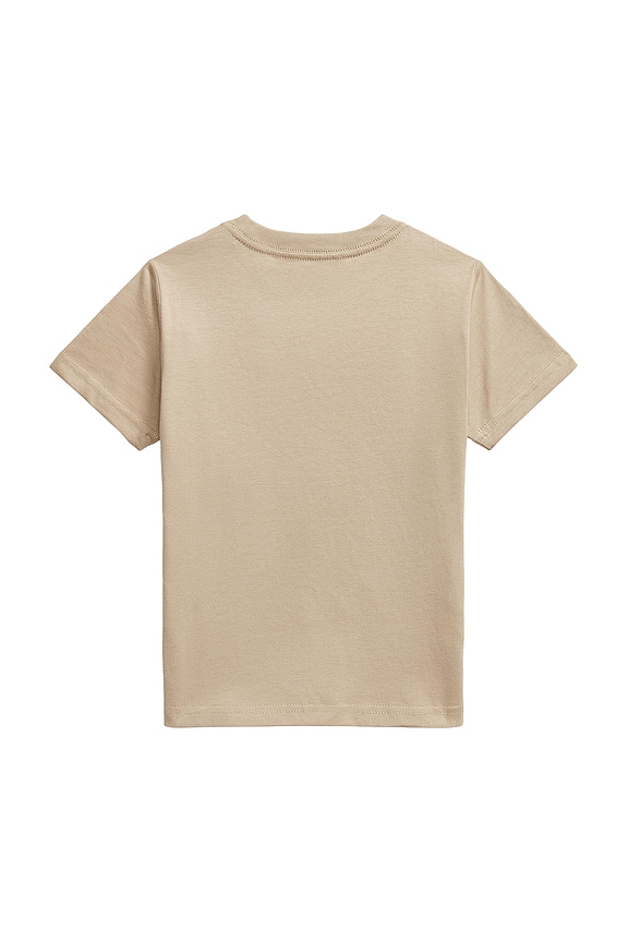 view 2 of 2 Kids Short Sleeve Cotton Jersey Crewneck T-shirt in Classic Khaki