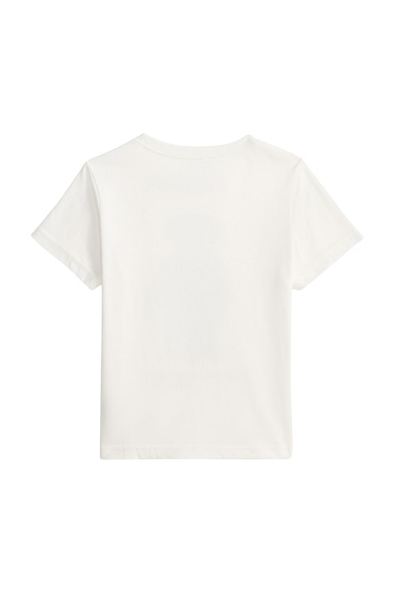 view 2 of 2 Kids Short Sleeve Jersey Knit Novelty Bear T-shirt in White Core Bear