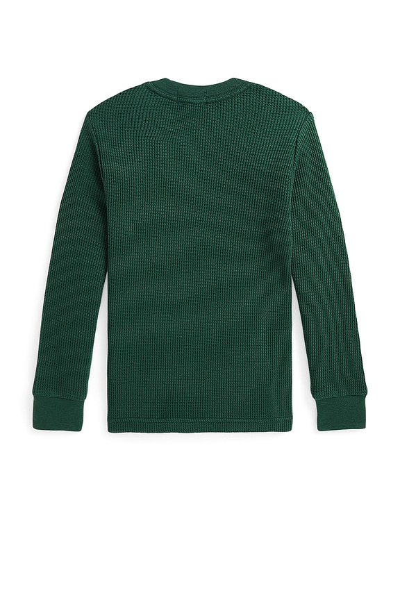 view 2 of 2 Kids Waffle Knit Top in College Green