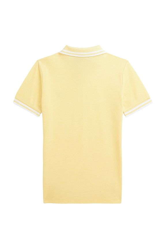 view 2 of 2 Kids Short-sleeve Cotton Polo in Wicket Yellow & White