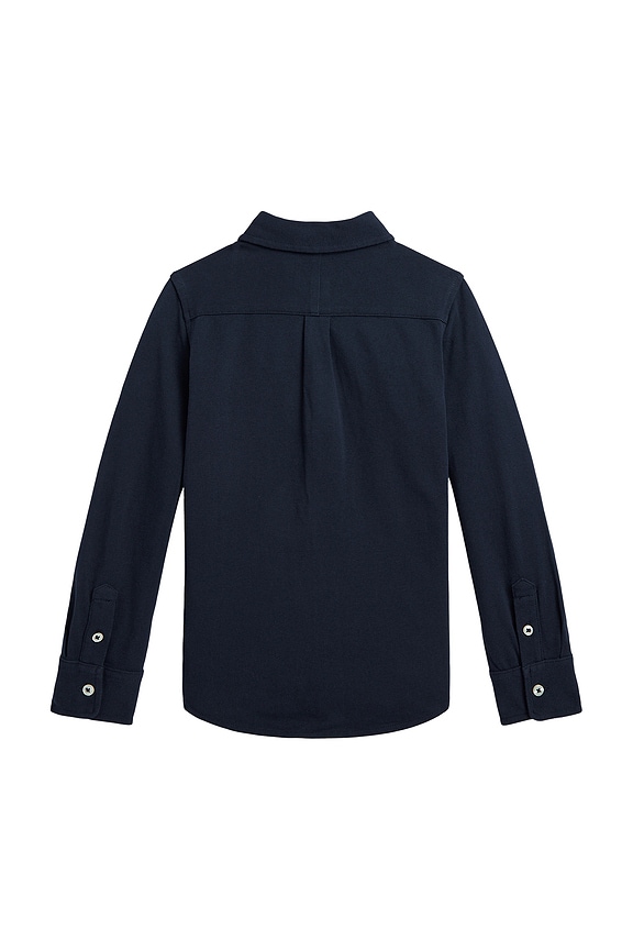 view 2 of 5 Long Sleeve Featherweight Mesh Sport Shirt in Aviator Navy