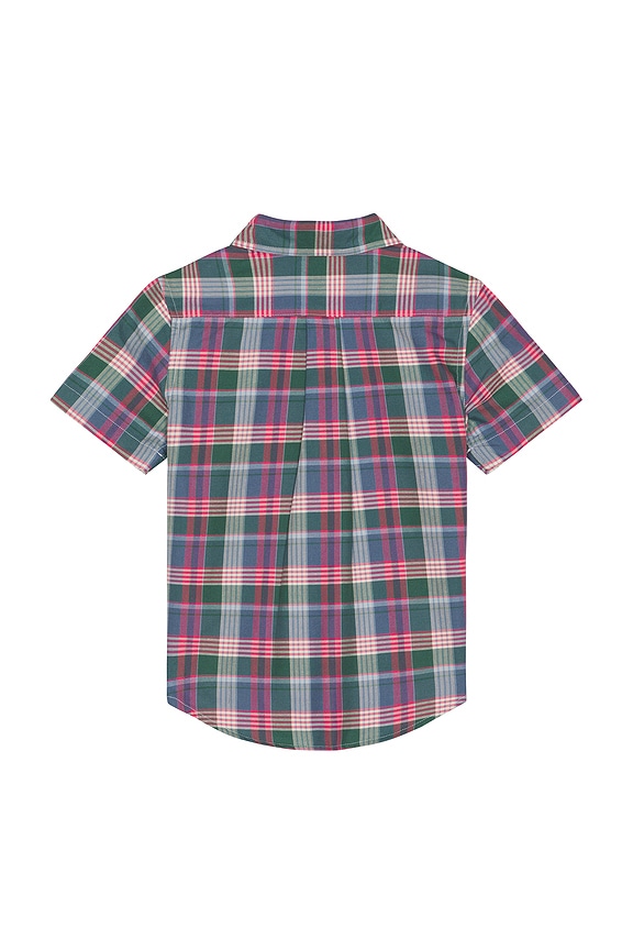 view 2 of 2 CAMISA DEPORTIVA CLÁSICA OXFORD DE MANGA CORTA in Green Blue Multi