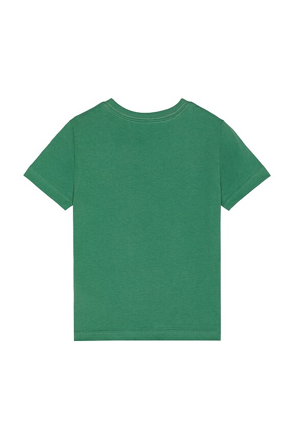 view 2 of 2 Kids Short Sleeve Cotton Jersey Novelty Bear Graphic T Shirt in Fairway Green Bear