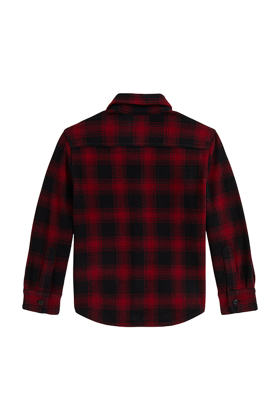 view 2 of 2 Long Sleeve Soft Flannel Plaid Shirt Jacket in Lodge Shadow Plaid