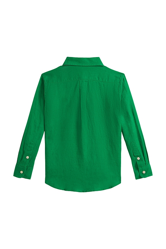 view 2 of 2 Kids Linen Sport Shirt in Cruise Green