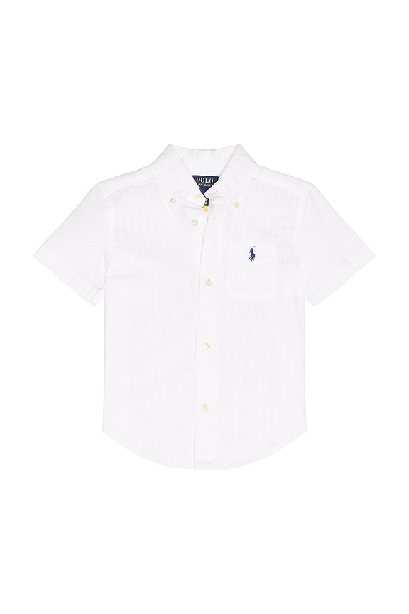 view 1 of 2 CHEMISE in White & Navy