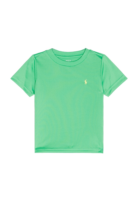 view 1 of 2 Short Sleeve Performance Jersey Knit Crewneck T-shirt in Plato Green