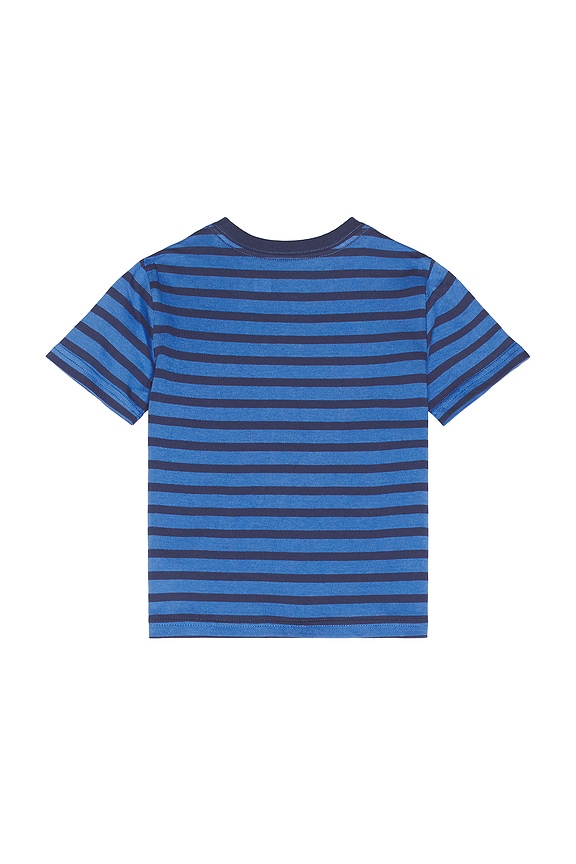 view 2 of 2 Classic Jersey Knit Striped Crewneck T-shirt in Scottsdale Blue & Light Navy