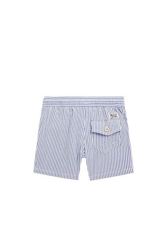 view 2 of 2 Kids Traveler Swim Trunk in Cruise Royal Seersucker