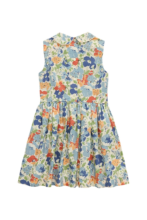 view 2 of 2 Kids Sleeveless Cotton Voile Floral Printed Fit & Flare Dress in Atel Floral