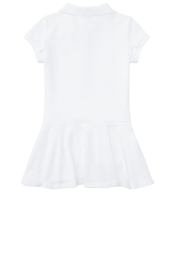 view 2 of 2 Kids Polo Dress in White