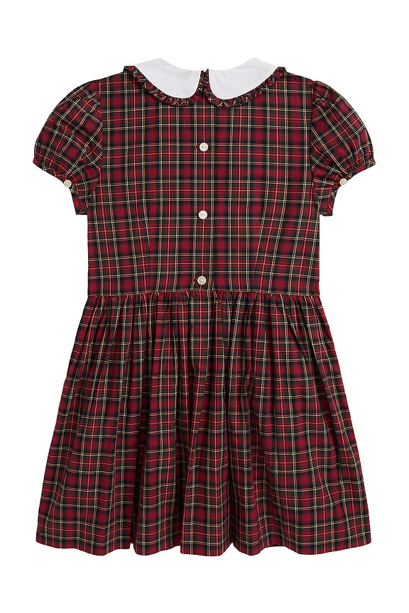 view 2 of 2 Short Sleeve Tartan Dress in Red Green Multi