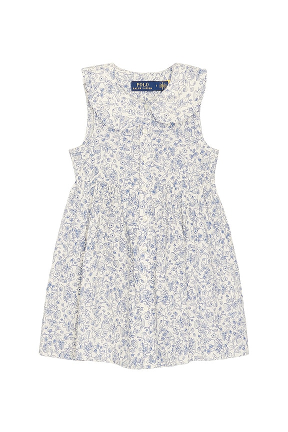 view 1 of 2 Sleeveless Cotton Floral Button Shirt Dress in Strawberry Garden