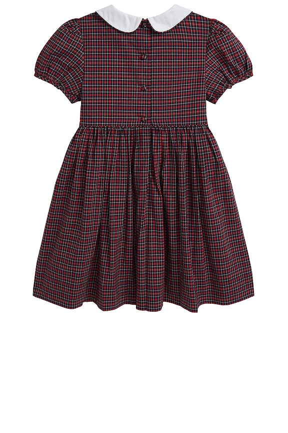 view 2 of 2 Kids Tartan Smocked Dress in Red & Black Multi Plaid