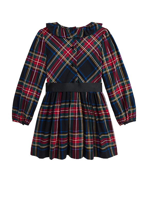 view 2 of 2 ПРИТАЛЕННОЕ РАСКЛЁШЕННОЕ ПЛАТЬЕ in Black & Red Multi