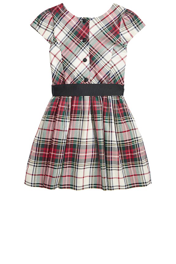 view 2 of 2 VESTIDO MARTYNA TARTAN in Cream & Red Multi