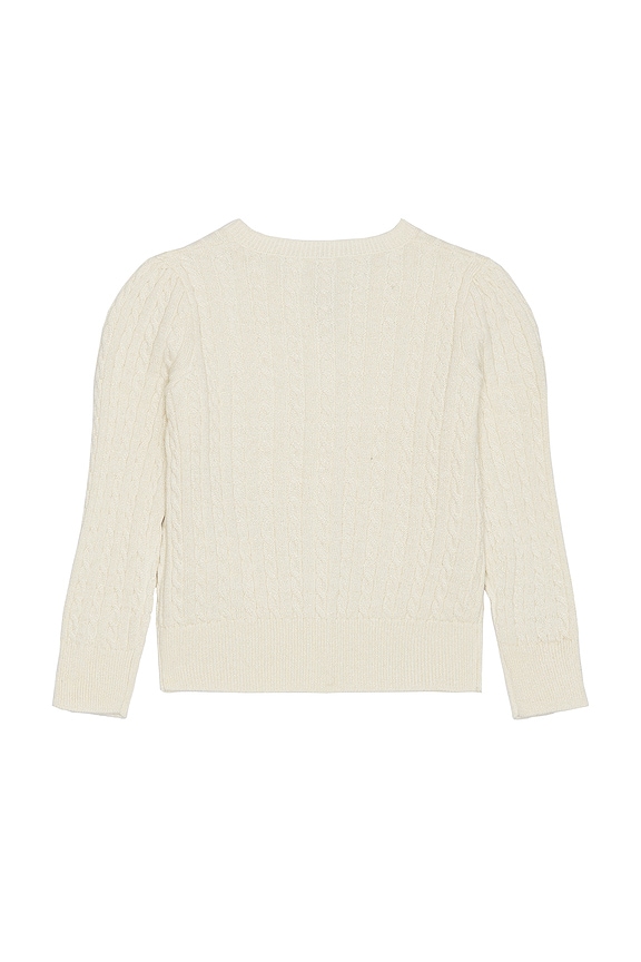 view 2 of 2 Kids Cable Knit Cardigan in Clubhouse Cream