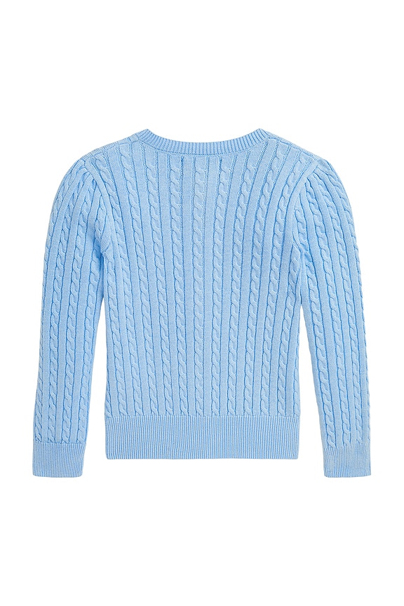 view 2 of 2 Cable Knit Cardigan in Office Blue