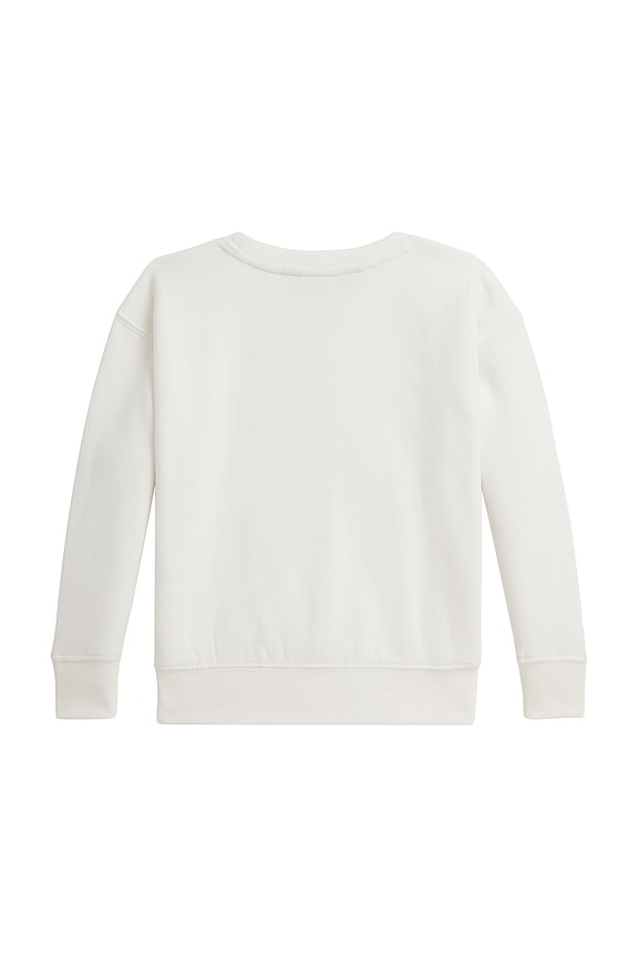 view 2 of 2 Long Sleeve Lightweight Fleece Bear Graphic Sweatshirt in Trophy Cream