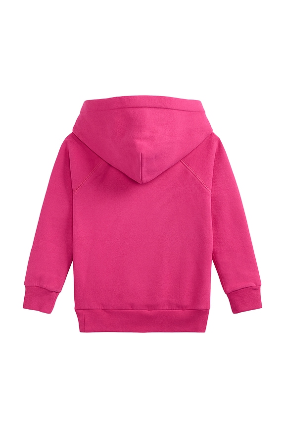 view 2 of 2 Kids Long Sleeve Lightweight Magic Fleece Hoodie in College Pink