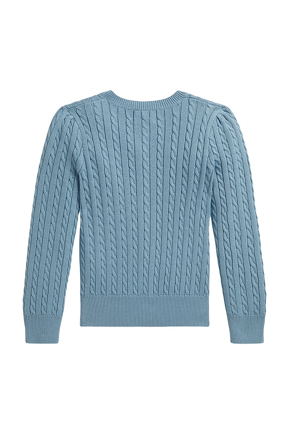 view 2 of 2 CÁRDIGAN in Cassidy Blue With Bear Embroidery