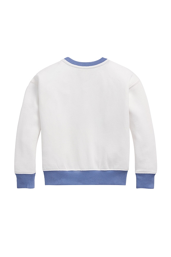 view 2 of 2 Kids Long-Sleeve Polo Logo Bubble Sweatshirt in Dockwash White